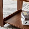 GlasFlength Coffee Table, Tempered Glass Tabletop, Rectangular Double-Layer Design, Suitable for Living Room, Courtyard, Brown,43.3"*21.6"*16.5" - 2 of 4