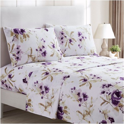 Madison Purple Full Microfiber Deep Pocket Bed Sheet Set