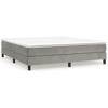 vidaXL King Sized Box Spring Bed Frame – Light Gray Velvet, Plywood, and Engineered Wood - 3 of 4