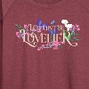 Women's - Wicked - Glinda Lightweight French Terry Wide Neck Long Sleeve Graphic Shirt - 2 of 4