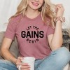 Simply Sage Market Women's Let The Gains Begin Short Sleeve Graphic Tee - 2 of 3
