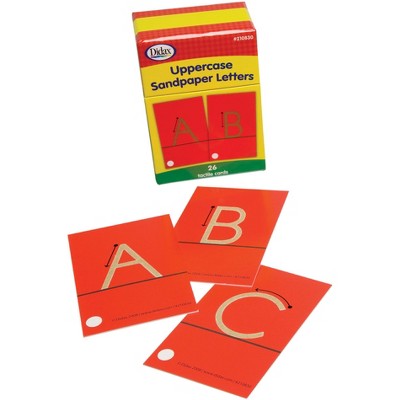 Didax Special Needs Fine Uppercase Tactile Sandpaper Letters, Gr PreK-1, Set of 26