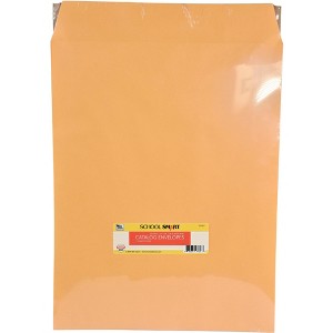 School Smart No Claps Envelopes with Ungummed Flap, 14 x 18 Inches, Kraft Brown, Pack of 25 - 1 of 4