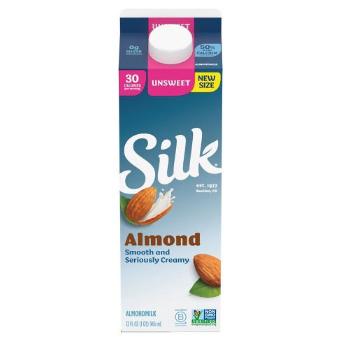 Silk Almond Unsweet Almond Milk - 32 Fl Oz : Target