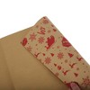 Unique Bargains Gift Wrap Paper Christmas Logo Yellow Kraft 27.56"x19.69" 5 Pcs - 4 of 4