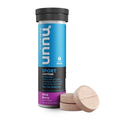 Nuun Hydration Sport + Caffeine Vegan Drink Tabs - Wild Berry 10ct