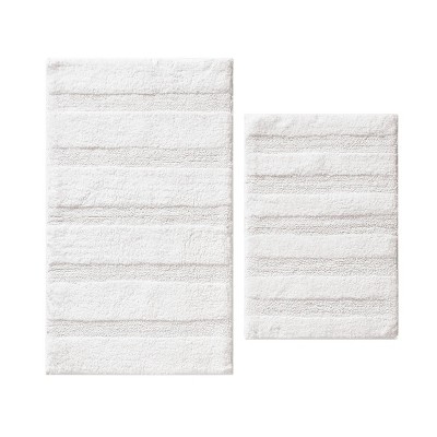 2pc Manchester Solid Bath Rug Set White - ED Ellen DeGeneres