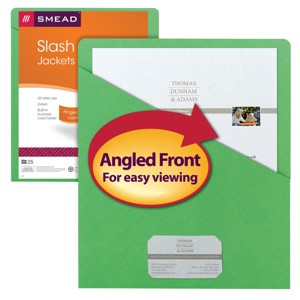 Smead Organized Up Slash Jacket, Letter Size, 25 per Pack - 1 of 4