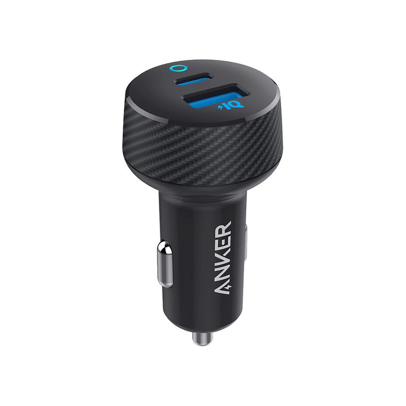 Anker PowerDrive C2 USB-C Car Charger with USB-C to USB-A 3ft Nylon Cable - Black/Gray, 3 of 7