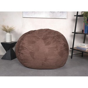 NicBex 5 Ft High-Density Shredded Foam Bean Bag Chair with Removable Microsuede Cover for Kids and Adults - 1 of 4