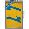 Trends International NFL Los Angeles Chargers - Logo 25 Framed Wall Poster Prints Barnwood Framed Version 14.725" x 22.375" - 3 of 4