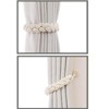 Tree City Natural Cotton Rope Curtain Tiebacks Elegant Boho Style Dark Gray - 4 of 4