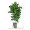 Nearly Natural 6-ft Curvy Parlor Artificial Palm Tree in Handmade Black and White Natural Jute and Cotton Planter - 2 of 4