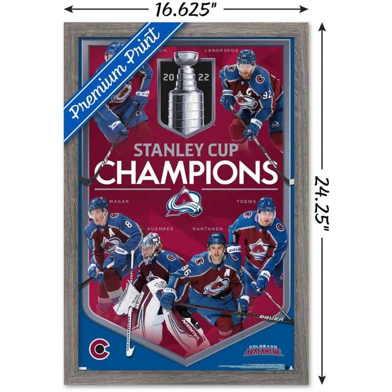 Trends International NHL Colorado Avalanche - 2022 Stanley Cup Champions Framed Wall Poster Prints, 3 of 7