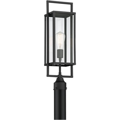 Possini Euro Design Possini Euro Jericho 22" High Black Modern Outdoor Post Light