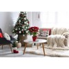 16"x16" 'Let It Snow' Square Throw Pillow Light Mauve - e by design: Indoor Accent, Holiday Cheer Collection - 3 of 4
