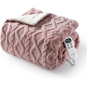 Electric Throw Blanket Heated Blanket, Tufted Heating Blankets with 6 Heating Levels &4 Hours Auto Shutoff, Overheat Protection - 1 of 4