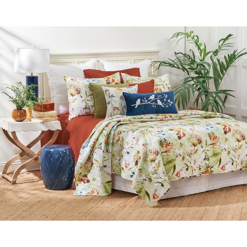 C&F Home Watercolor Floral Cotton Quilt Set - Reversible and Machine Washable, 5 of 10