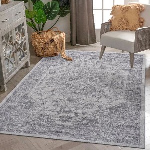 Kumasinova Trendy Stain-Resistant Area Rug – Non-Shedding Living Room Rug, Medallion Rugs for Living Room, Kid & Pet-Friendly, Boho Washable Rugs - 1 of 4