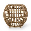 Gulches Boho Side Table - Handcrafted Faux Rattan Weave Table, No Assembly Required (29.50" W x 29.50" D x 15.30" H) - 2 of 4