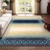 Washable Runner Rug Modern Abstract Non-Slip Low Pile Foldable Soft Hallway Entry Kitchen Laundry Floor Mat Indoor, Bordered - 2 of 4