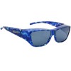 Jonathan Paul Neera Large Designer Fitovers Sunglasses in Blue Blast/Polarized Polarvue Gray - Frame(Width:139mm/Height:39mm) - 2 of 3
