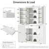 Zeus & Ruta 72" Tall Farmhouse Kitchen Pantry Cabinet with 8 Door Shelves, 3 Adjustable Shelves & Hidden Drawer - 4 of 4