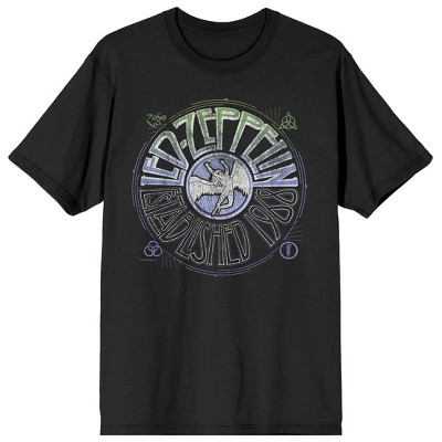 Led Zeppelin Established 1968 Vintage Crew Neck Short Sleeve Black Men's  T-shirt-XS