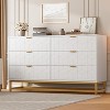 Dresser for Bedroom, 53.5" Dresser Organizer, Chest Organizer 6 Drawer with Drawers for Closet, Hallway, Living Room, Entryway, White - 4 of 4