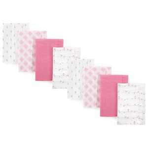 Luvable Friends Cotton Poly Flannel Burp Cloths 8-Pack, One Size - 1 of 1