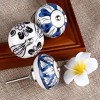 Unique Bargains Hand Painted Ceramic Door Wardrobe Cupboard Cabinet Knobs - 4 of 4