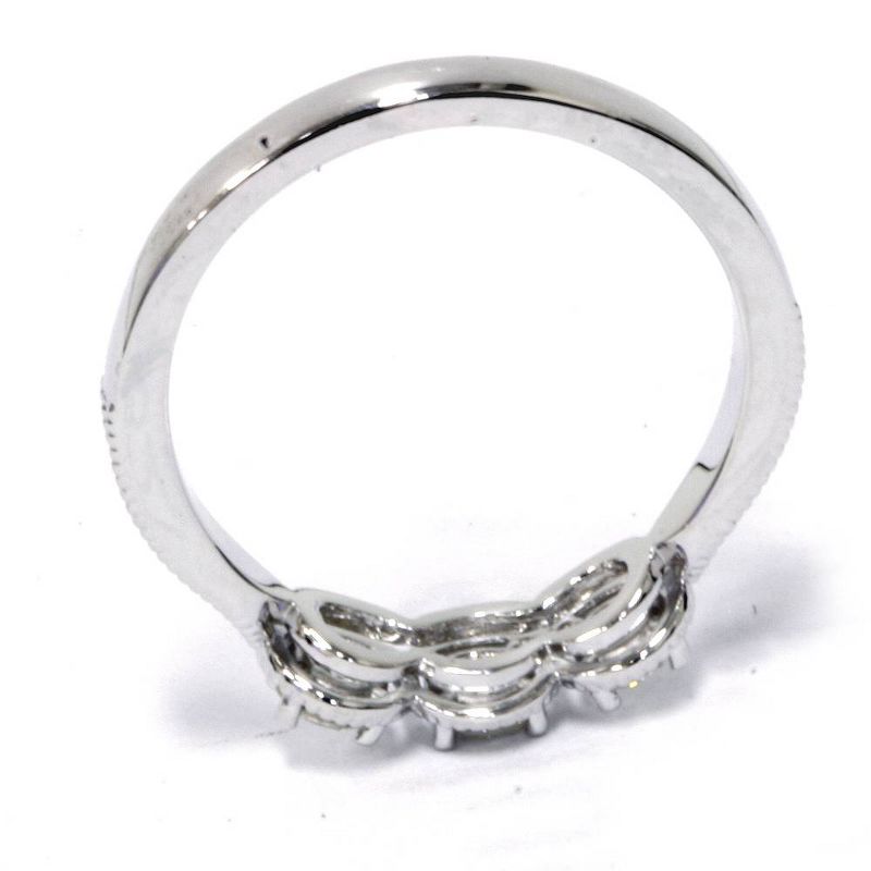 Pompeii3 1/2 Carat Vintage 3-Stone Diamond Ring 10K White Gold, 3 of 5