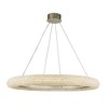 ALOADECOR Modern Silver Round LED Intergrated Crystal Chandelier Dimmable Glam Hanging Light For Dining Room - 3 of 4