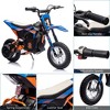 24V Electric Off-Road Motorcycle,250W Motor 13.6MPH Fast Speed Motocross,Leather Seat Dirt Bike - 3 of 4