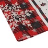 Unique Bargains Christmas Place Mats Plaid Big Snowflake Flax Red White Green 11.8"x17.7" 2 Pcs - 4 of 4