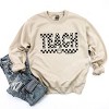 Simply Sage Market S.W.Smiley Teach Checkered Sweatshirt - 3 of 4