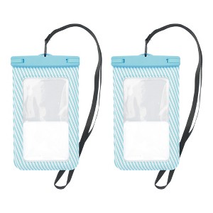 Unique Bargains Full Stripe Mobile Waterproof Bag 2 Pcs - 1 of 4
