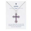 Anna-Kaci Purple Lavender Rhinestone Celtic Cross Necklace with Message Card & Envelope Jewelry Gift - 2 of 4