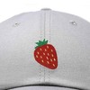 Dalix Strawberry Embroidered Cotton Dad Hat Fruit Adjustable Casual Baseball Cap Nature Womens - 2 of 4