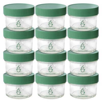 Sage Spoonfuls Glass Big Batch 12pk Baby Food Storage Container- Clear - 4oz