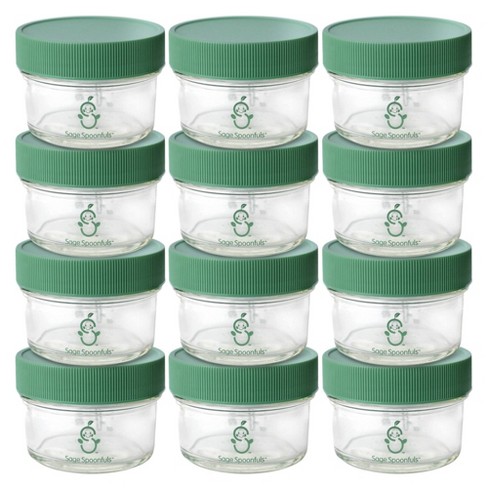 12pk Prep Baby Food Storage Containers, 4 Oz Leak-proof, Bpa Free Glass  Baby Food Jars For Feeding : Target