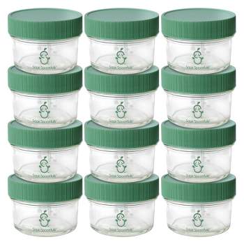 Sage Spoonfuls 12pk Leak Proof Glass Baby Food Storage Containers - Clear - 4 oz