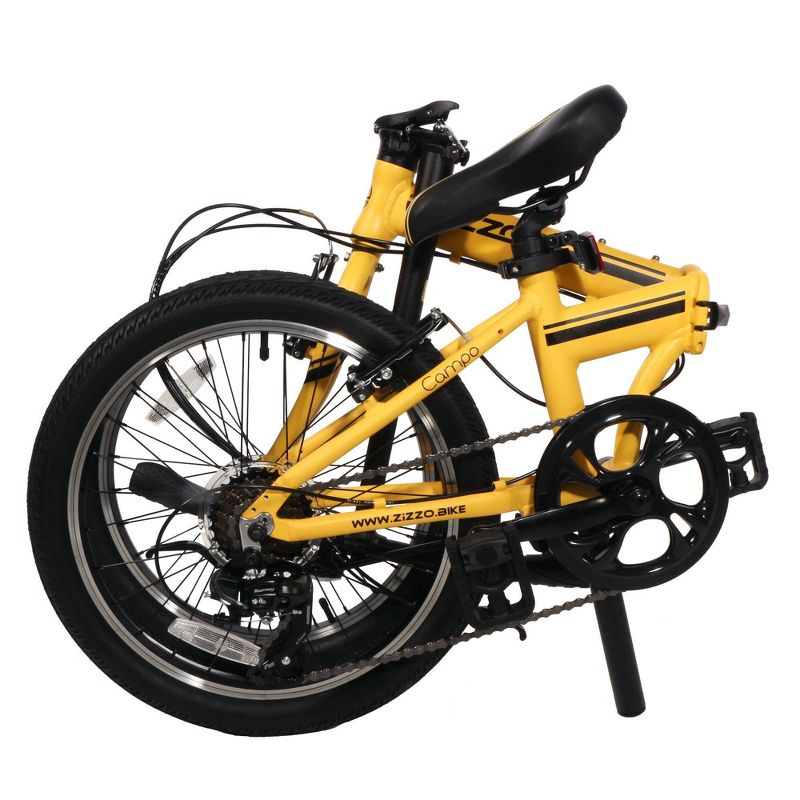 ZiZZO Campo 7 Speed 20&#34; Folding Cruiser Bike - Yellow, 2 of 7