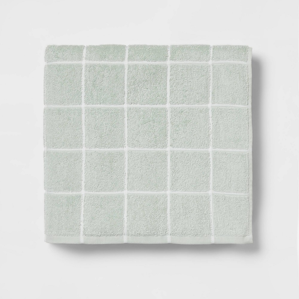 Everyday Grid Bath Towel Mint - Room Essentials