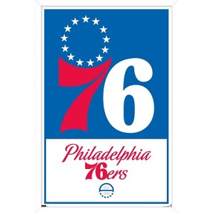 Trends International NBA Philadelphia 76ers - Logo 21 Framed Wall Poster Prints - 1 of 4