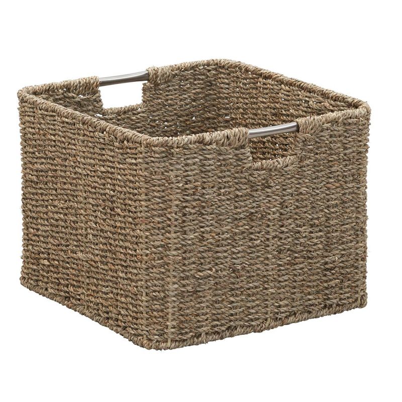 Household Essentials Square Wicker Basket Seagrass, 1 of 8