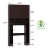 Over The Toilet Storage Cabinet with 2 Barn Doors & Toilet Paper Holder Stand - 2 of 4