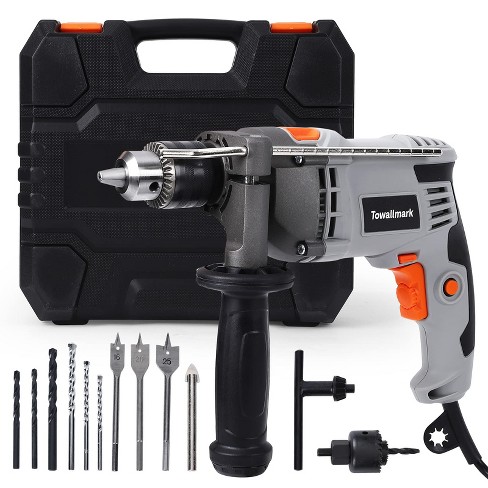 WhizMax 7.5-Amp Hammer Drill with Aluminum Alloy Housing, 1/2-Inch Corded Electric Hammer Drill with 3000RPM, 15 Drill Bits for Home Improvement, DIY - image 1 of 4