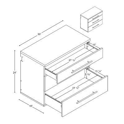 White 3-Drawer Wall-Mounted Storage Cabinet with Nickel Handles