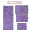 Bell Flower Collection Tufted Bath Rugs, Extra Soft and Absorbent, Non-Slip Bath Mats, Machine Washable Bathroom Mats, 4 Pcs Set with Runner, Purple - 3 of 4